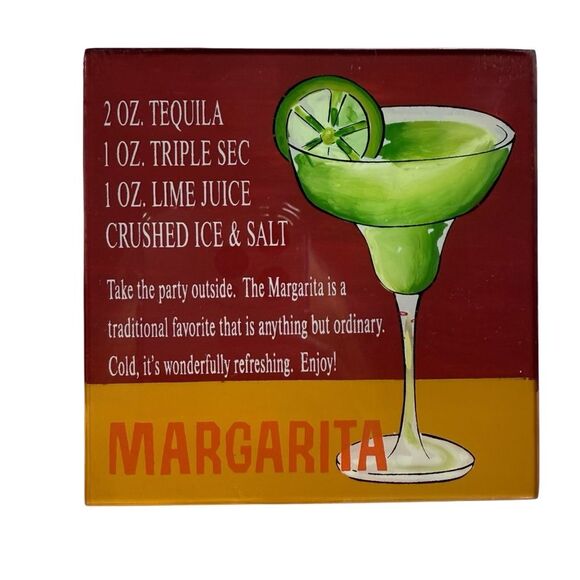 Pier 1 Imports Hand Painted Glass Top Wooden Coasters Set of Four in Box - Picture 12 of 16